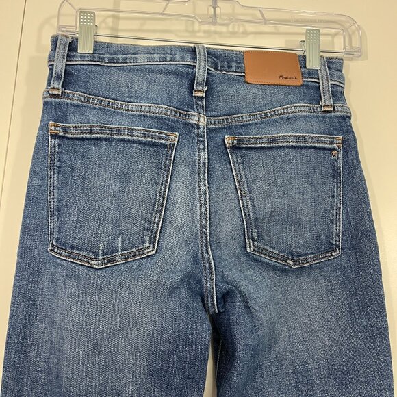 Madewell Size 23 Blue Mid Rise Classic Straight Leg Ankle Cropped Jeans - Picture 8 of 14